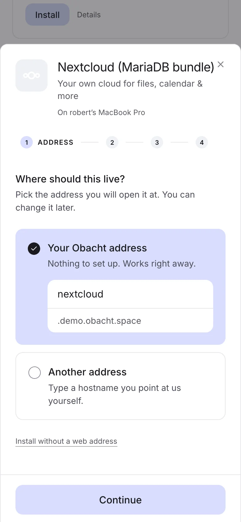 Pick the address